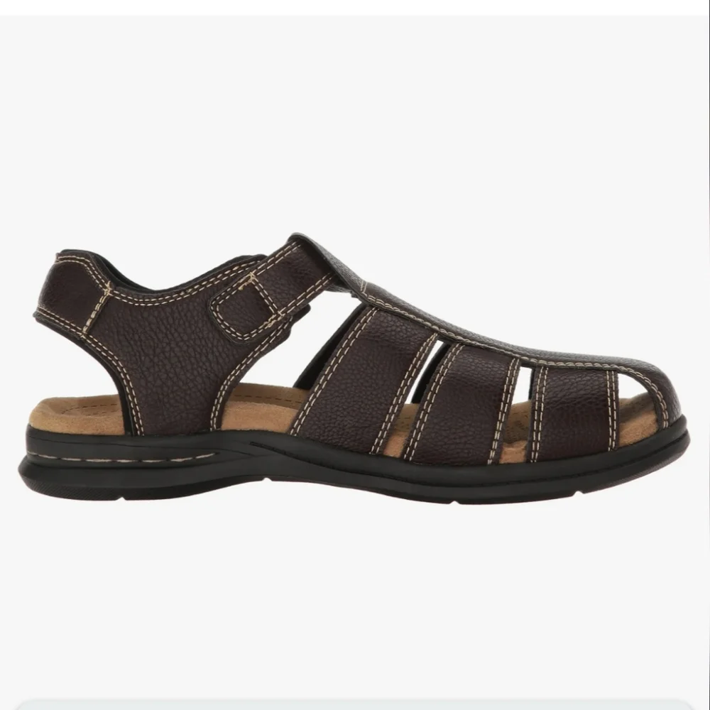 IZOD Men's Thames Fisherman Sandal, Dark Brown NWOT Sz 11m